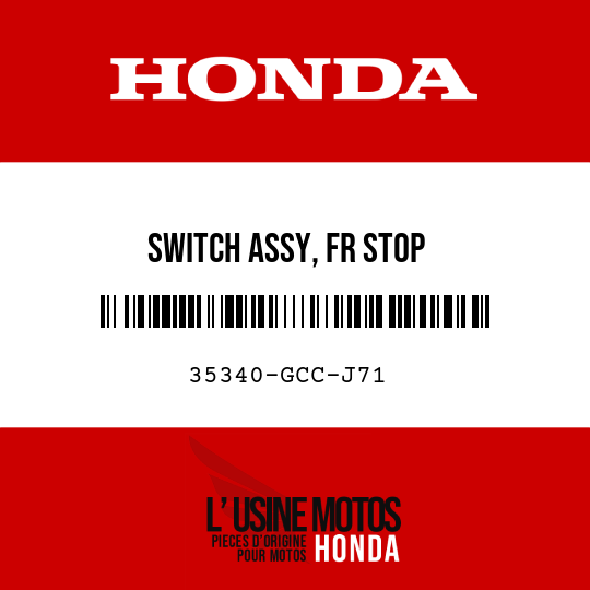 image de 35340-GCC-J71 SWITCH ASSY, FR STOP