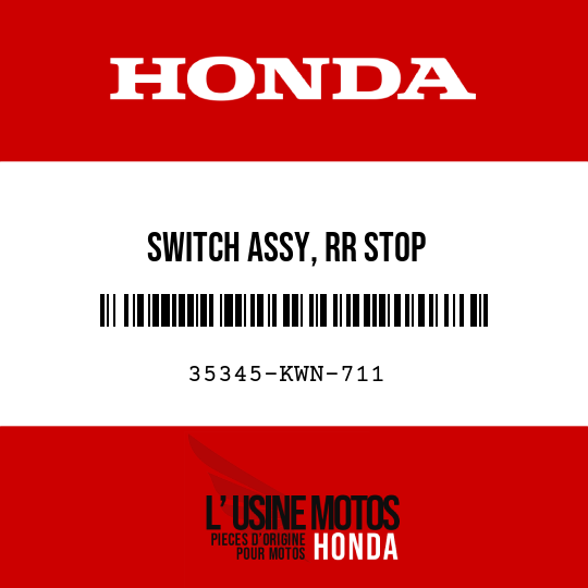 image de 35345-KWN-711 SWITCH ASSY, RR STOP
