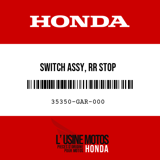 image de 35350-GAR-000 SWITCH ASSY, RR STOP