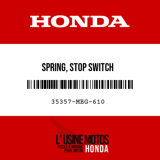 image de 35357-MBG-610 SPRING, STOP SWITCH