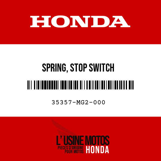image de 35357-MG2-000 SPRING, STOP SWITCH