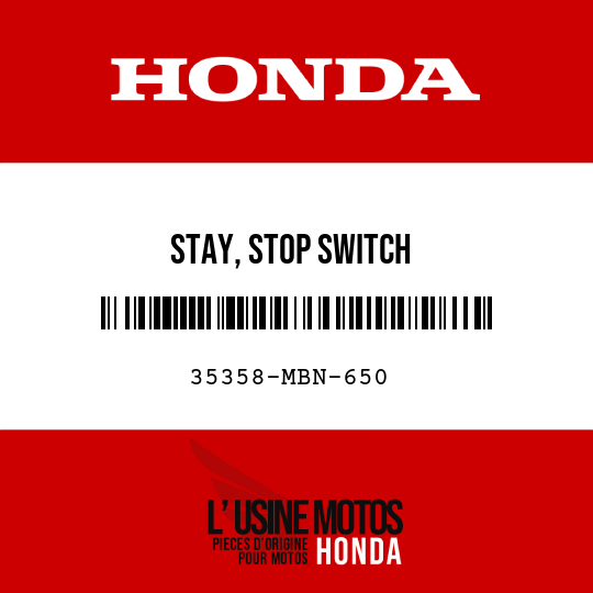 image de 35358-MBN-650 STAY, STOP SWITCH