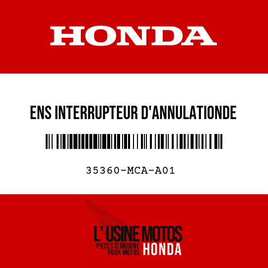 image de 35360-MCA-A01 ENS INTERRUPTEUR D'ANNULATIONDE PRISE