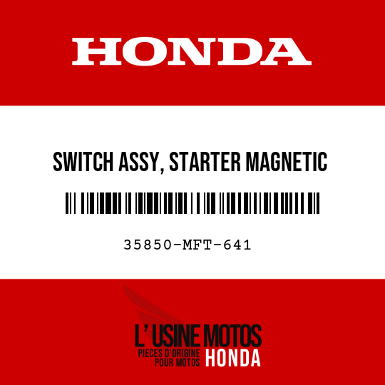 image de 35850-MFT-641 SWITCH ASSY, STARTER MAGNETIC