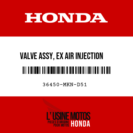 image de 36450-MKN-D51 VALVE ASSY, EX AIR INJECTION