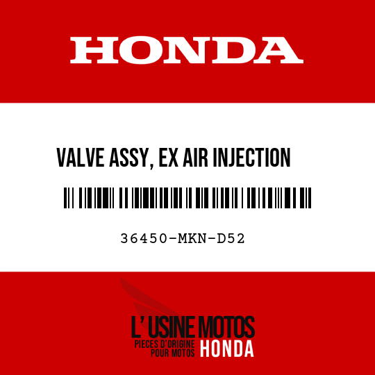 image de 36450-MKN-D52 VALVE ASSY, EX AIR INJECTION