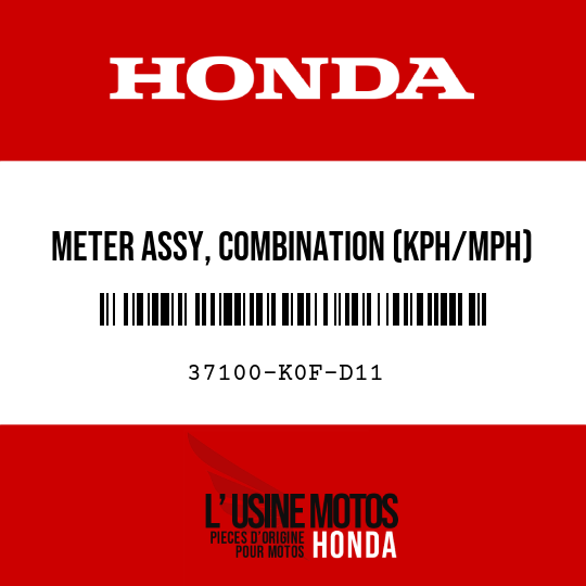 image de 37100-K0F-D11 METER ASSY, COMBINATION (KPH/MPH)