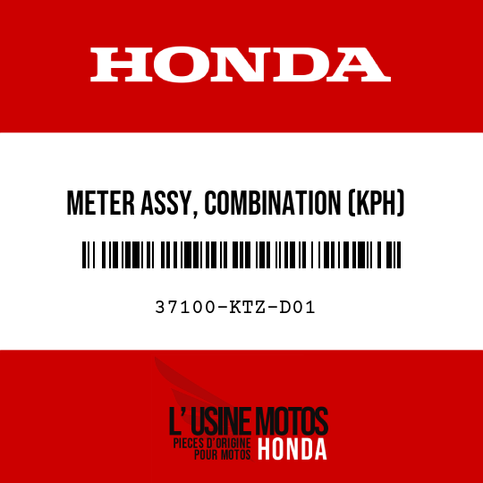 image de 37100-KTZ-D01 METER ASSY, COMBINATION (KPH)