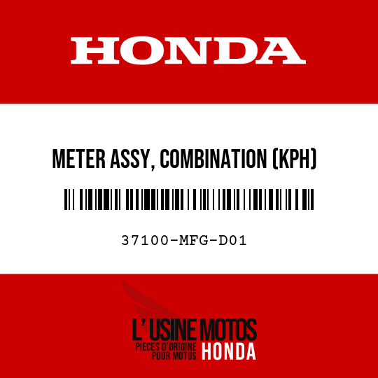image de 37100-MFG-D01 METER ASSY, COMBINATION (KPH)