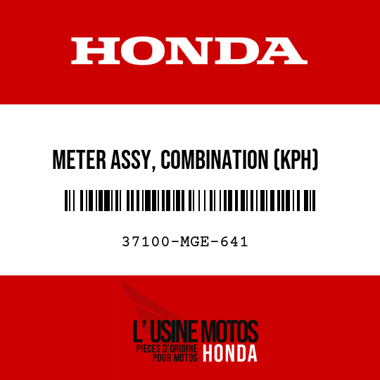 image de 37100-MGE-641 METER ASSY, COMBINATION (KPH)