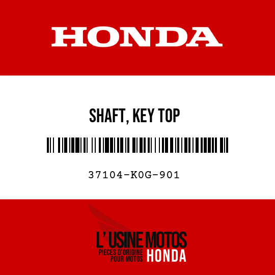 image de 37104-K0G-901 SHAFT, KEY TOP