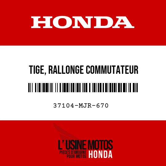 image de 37104-MJR-670 TIGE, RALLONGE COMMUTATEUR