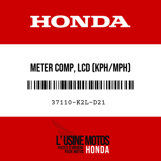 image de 37110-K2L-D21 METER COMP, LCD (KPH/MPH)