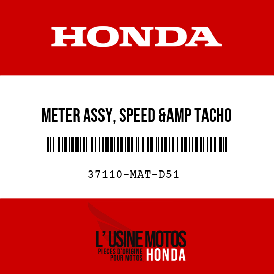 image de 37110-MAT-D51 METER ASSY, SPEED &amp TACHO