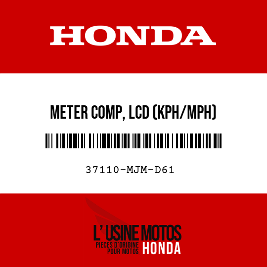 image de 37110-MJM-D61 METER COMP, LCD (KPH/MPH)