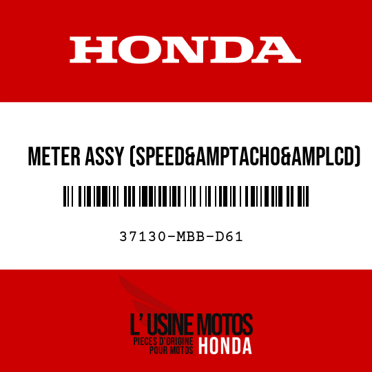 image de 37130-MBB-D61 METER ASSY (SPEED&ampTACHO&ampLCD)