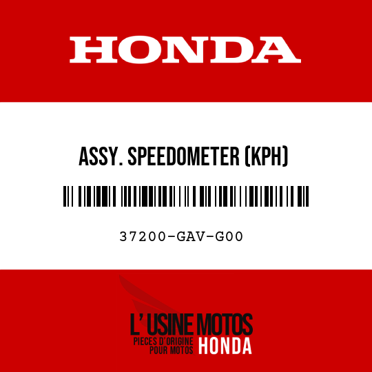 image de 37200-GAV-G00 ASSY. SPEEDOMETER (KPH)