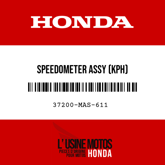 image de 37200-MAS-611 SPEEDOMETER ASSY (KPH)