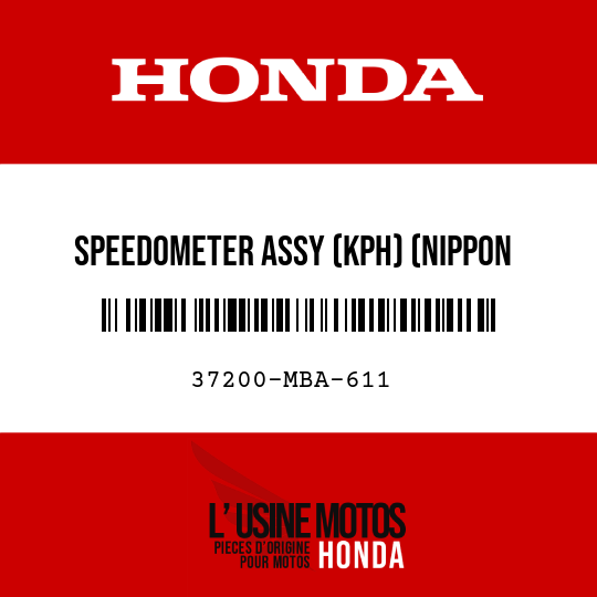image de 37200-MBA-611 SPEEDOMETER ASSY (KPH) (NIPPON SEIKI)