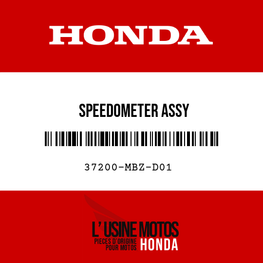 image de 37200-MBZ-D01 SPEEDOMETER ASSY