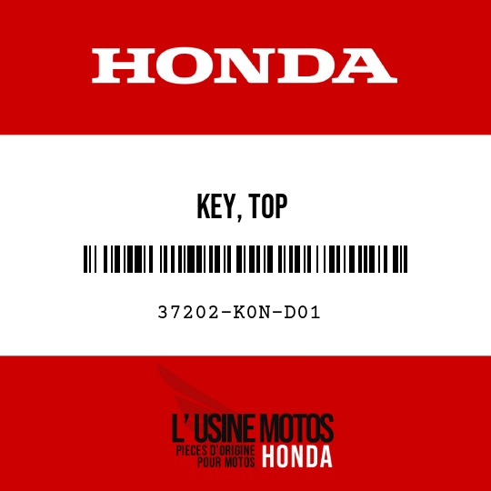 image de 37202-K0N-D01 KEY, TOP