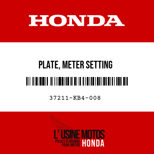 image de 37211-KB4-008 PLATE, METER SETTING