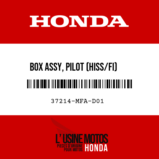 image de 37214-MFA-D01 BOX ASSY, PILOT (HISS/FI)