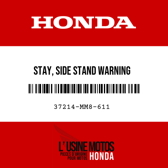 image de 37214-MM8-611 STAY, SIDE STAND WARNING