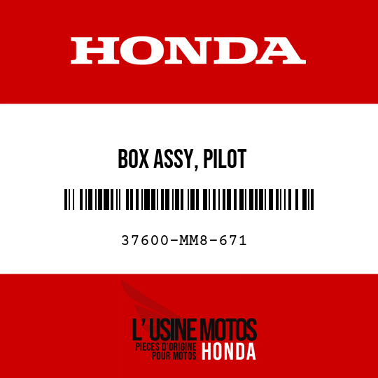 image de 37600-MM8-671 BOX ASSY, PILOT