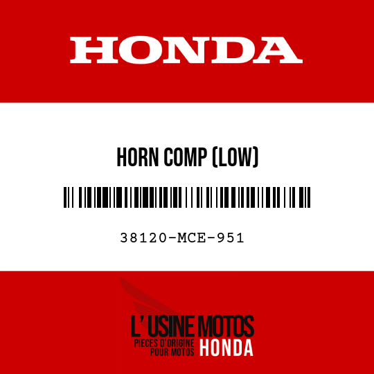 image de 38120-MCE-951 HORN COMP (LOW)