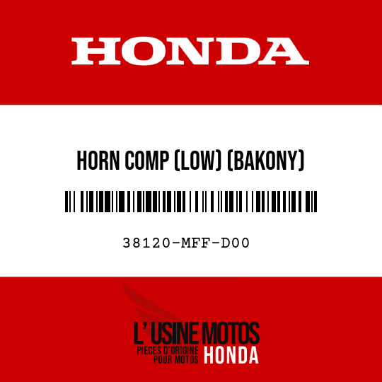 image de 38120-MFF-D00 HORN COMP (LOW) (BAKONY)