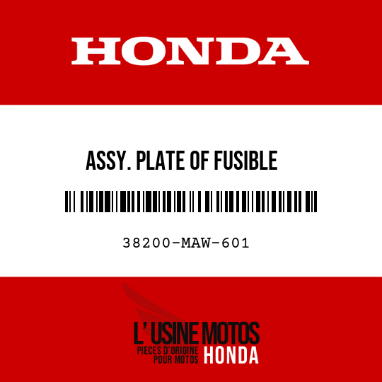 image de 38200-MAW-601 ASSY. PLATE OF FUSIBLE