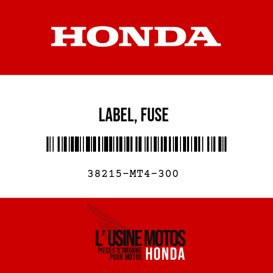 image de 38215-MT4-300 LABEL, FUSE