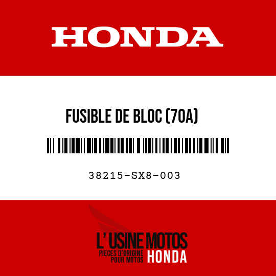 image de 38215-SX8-003 FUSIBLE DE BLOC (70A)