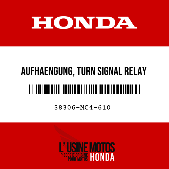 image de 38306-MC4-610 AUFHAENGUNG, TURN SIGNAL RELAY