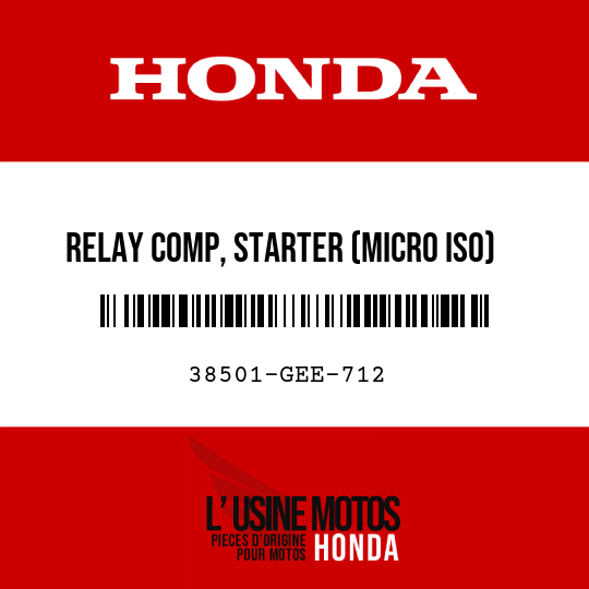 image de 38501-GEE-712 RELAY COMP, STARTER (MICRO ISO)