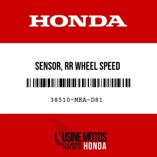 image de 38510-MKA-D81 SENSOR, RR WHEEL SPEED