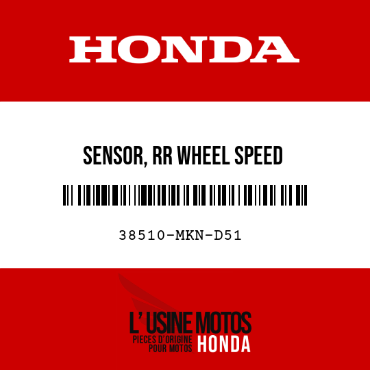 image de 38510-MKN-D51 SENSOR, RR WHEEL SPEED
