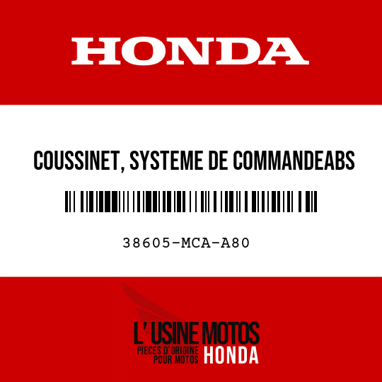 image de 38605-MCA-A80 COUSSINET, SYSTEME DE COMMANDEABS
