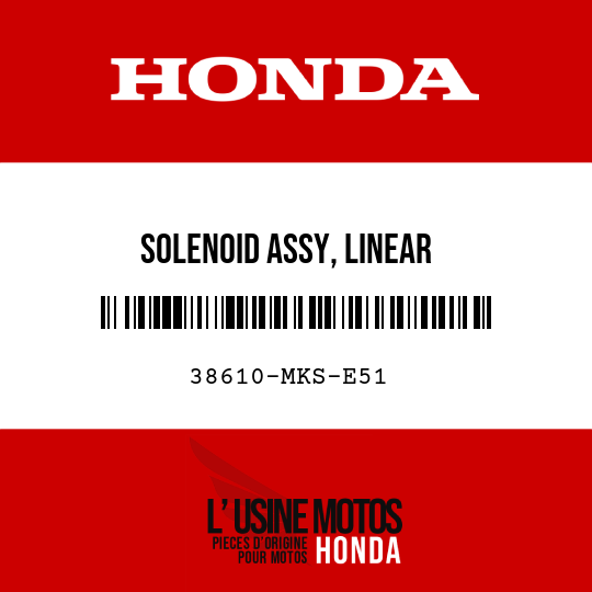 image de 38610-MKS-E51 SOLENOID ASSY, LINEAR