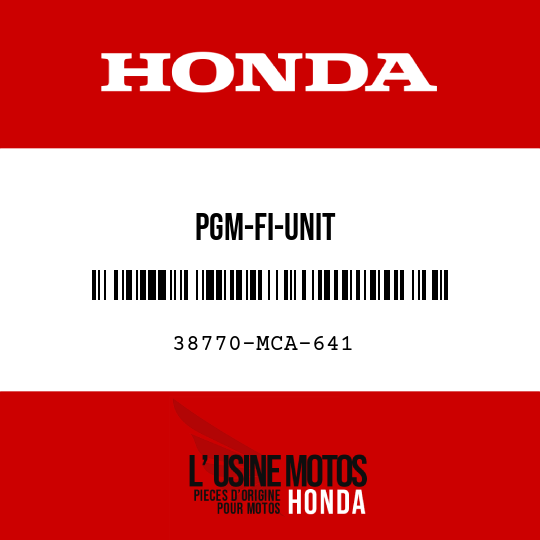 image de 38770-MCA-641 PGM-FI-UNIT