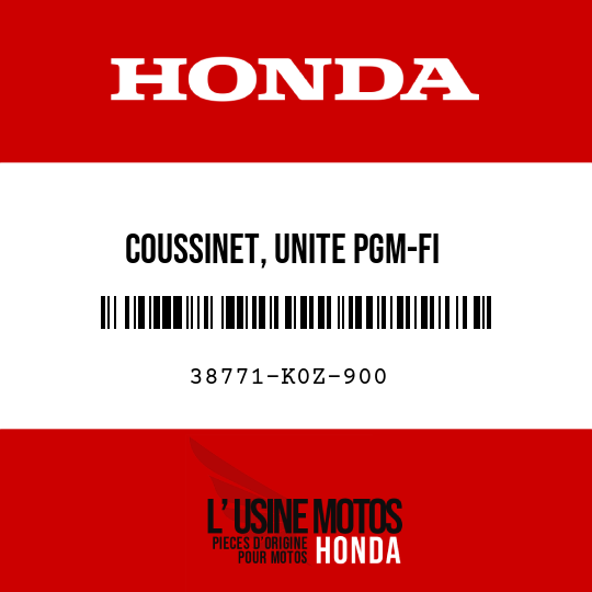 image de 38771-K0Z-900 COUSSINET, UNITE PGM-FI