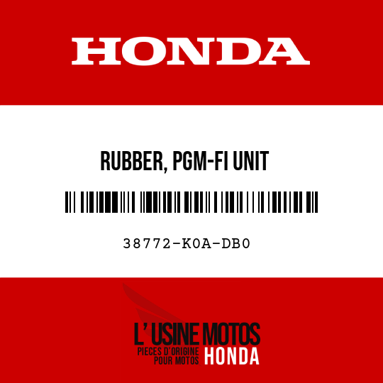image de 38772-K0A-DB0 RUBBER, PGM-FI UNIT