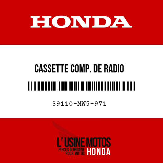 image de 39110-MW5-971 CASSETTE COMP. DE RADIO