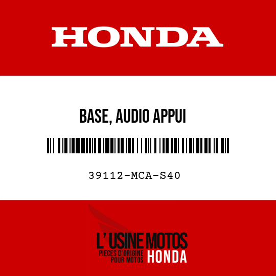 image de 39112-MCA-S40 BASE, AUDIO APPUI