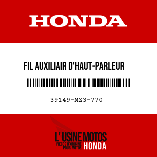 image de 39149-MZ3-770 FIL AUXILIAIR D'HAUT-PARLEUR
