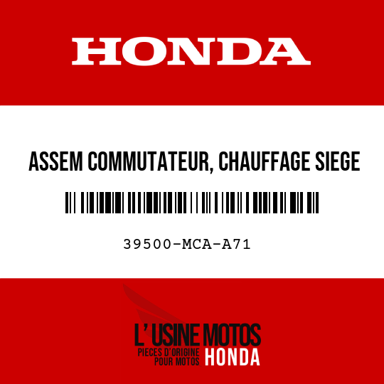 image de 39500-MCA-A71 ASSEM COMMUTATEUR, CHAUFFAGE SIEGE PASSAGER