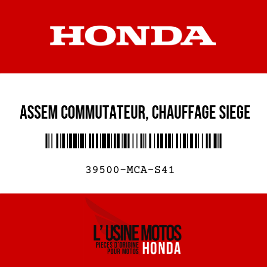 image de 39500-MCA-S41 ASSEM COMMUTATEUR, CHAUFFAGE SIEGE PASSAGER