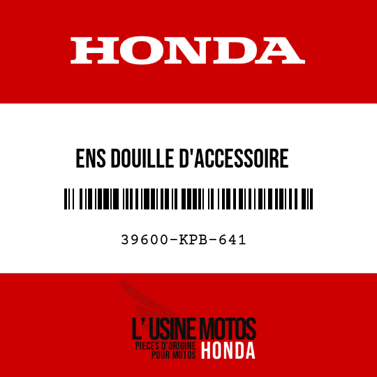 image de 39600-KPB-641 ENS DOUILLE D'ACCESSOIRE