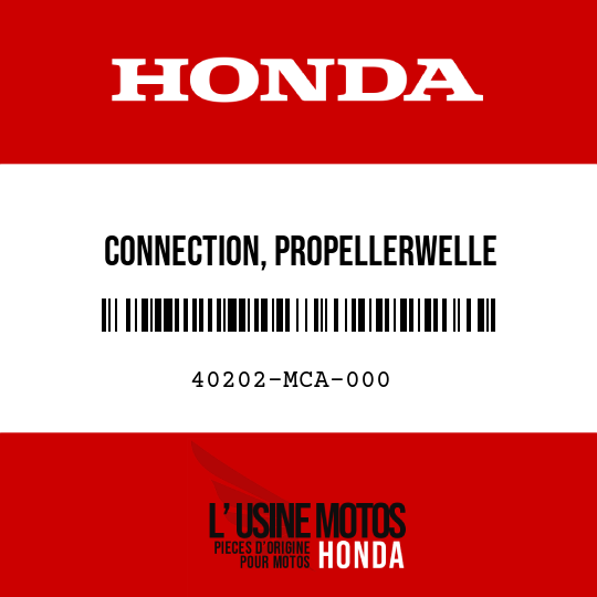 image de 40202-MCA-000 CONNECTION, PROPELLERWELLE